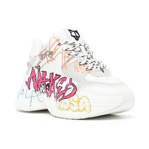 Naked Wolfe Track Graffiti-print Sneakers
